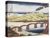 Kintai Bridge at Iwokuni in Suo Province-Keisai Eisen-Stretched Canvas