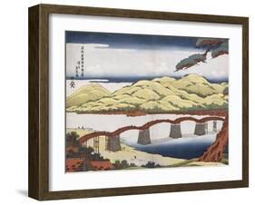 Kintai Bridge at Iwokuni in Suo Province-Keisai Eisen-Framed Giclee Print