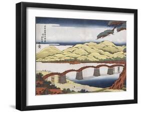 Kintai Bridge at Iwokuni in Suo Province-Keisai Eisen-Framed Giclee Print