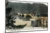 Kintai Bridge Iwakuni, Japan, Early 20th Century-null-Mounted Giclee Print