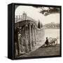 Kintai Bridge over the Nishiki River at Iwakuni, Looking North, Japan, 1904-Underwood & Underwood-Framed Stretched Canvas