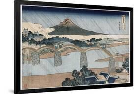 Kintai Bridge-Katsushika Hokusai-Framed Giclee Print