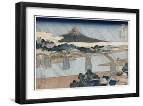 Kintai Bridge-Katsushika Hokusai-Framed Giclee Print