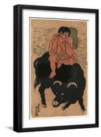 Kintaro No Yatsushi Kusakari Sanro[?]-Torii Kiyonaga-Framed Giclee Print