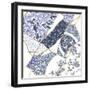 Kintsugi - Periwinkle Patches-Maja Gunnarsdottir-Framed Giclee Print