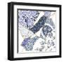 Kintsugi - Periwinkle Patches-Maja Gunnarsdottir-Framed Giclee Print