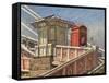 Kiosk Albert Bridge (Oil on Canvas)-Richard Foster-Framed Stretched Canvas