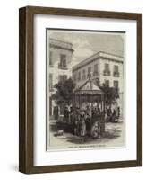 Kiosk for the Sale of Bibles in Seville-null-Framed Giclee Print