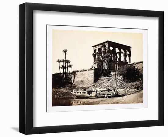 Kiosk of Trajan and Early Nice Cruise Boat-Francis Frith-Framed Photographic Print