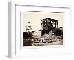 Kiosk of Trajan and Early Nice Cruise Boat-Francis Frith-Framed Photographic Print