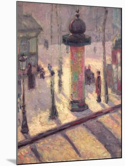 Kiosk on the Boulevard Clichy, 1886-7-Louis Anquetin-Mounted Giclee Print
