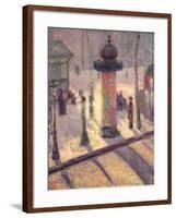 Kiosk on the Boulevard Clichy, 1886-7-Louis Anquetin-Framed Giclee Print