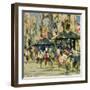 Kiosks, Ramblas (W/C on Paper)-Laurence Fish-Framed Giclee Print