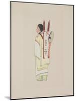 Kiowa Squaw, C.1934 (Watercolor)-Monroe Tsatoke-Mounted Giclee Print