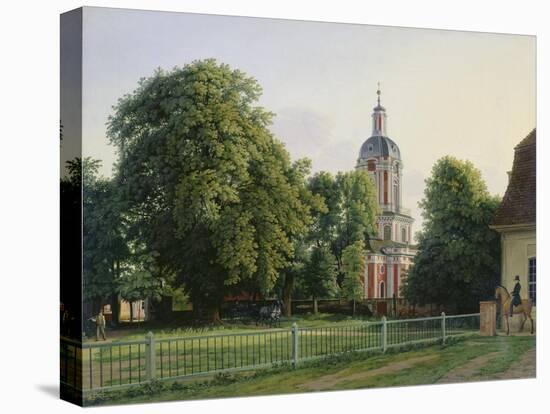 Kirche im Park von Schloß Buch-Johann Erdmann Hummel-Stretched Canvas