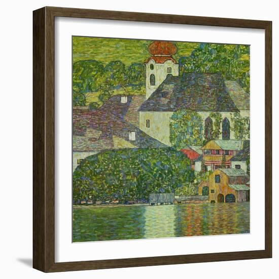 Kirche in Unterach Am Attersee, Church in Unterach on Attersee-Gustav Klimt-Framed Giclee Print