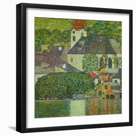 Kirche in Unterach Am Attersee, Church in Unterach on Attersee-Gustav Klimt-Framed Giclee Print