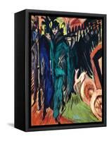 Kirchner: Street Scene-Ernst Ludwig Kirchner-Framed Stretched Canvas