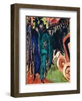 Kirchner: Street Scene-Ernst Ludwig Kirchner-Framed Giclee Print