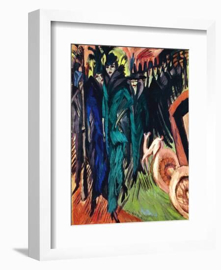 Kirchner: Street Scene-Ernst Ludwig Kirchner-Framed Giclee Print