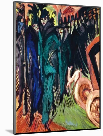 Kirchner: Street Scene-Ernst Ludwig Kirchner-Mounted Giclee Print