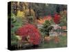 Kiri Pond and Bridge in a Japanese Garden, Spokane, Washington, USA-Jamie & Judy Wild-Stretched Canvas