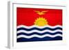 Kiribati Flag Design with Wood Patterning - Flags of the World Series-Philippe Hugonnard-Framed Art Print