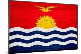 Kiribati Flag Design with Wood Patterning - Flags of the World Series-Philippe Hugonnard-Mounted Art Print