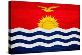 Kiribati Flag Design with Wood Patterning - Flags of the World Series-Philippe Hugonnard-Stretched Canvas