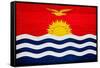 Kiribati Flag Design with Wood Patterning - Flags of the World Series-Philippe Hugonnard-Framed Stretched Canvas