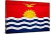 Kiribati Flag Design with Wood Patterning - Flags of the World Series-Philippe Hugonnard-Stretched Canvas