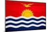 Kiribati Flag Design with Wood Patterning - Flags of the World Series-Philippe Hugonnard-Mounted Premium Giclee Print