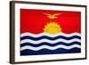 Kiribati Flag Design with Wood Patterning - Flags of the World Series-Philippe Hugonnard-Framed Art Print