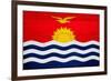 Kiribati Flag Design with Wood Patterning - Flags of the World Series-Philippe Hugonnard-Framed Art Print