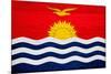 Kiribati Flag Design with Wood Patterning - Flags of the World Series-Philippe Hugonnard-Mounted Art Print