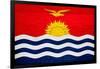 Kiribati Flag Design with Wood Patterning - Flags of the World Series-Philippe Hugonnard-Framed Art Print