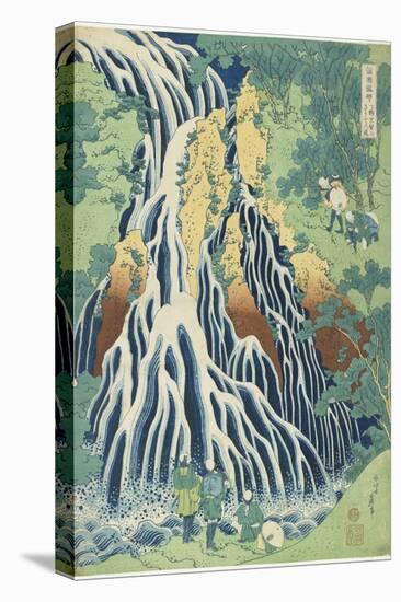 Kirifuri Falls Near Mount Kurokami in Shimotsuke Province, C. 1833-Katsushika Hokusai-Stretched Canvas