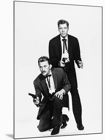 Kirk Douglas, Burt Lancaster, Gunfight at the O, K, Corral, 1957-null-Mounted Photographic Print
