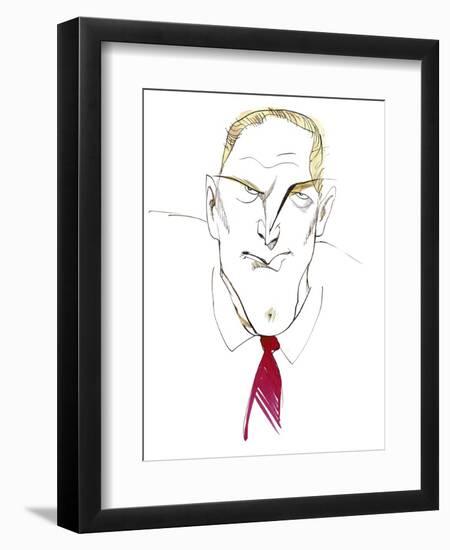 Kirk Douglas - caricature of American actor and director-Neale Osborne-Framed Giclee Print