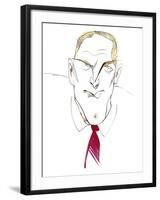 Kirk Douglas - caricature of American actor and director-Neale Osborne-Framed Giclee Print