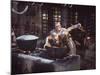 Kirk Douglas Dunking Enemy's Head in Giant Cook Pot in Scene From Stanley Kubrick's "Spartacus"-J^ R^ Eyerman-Mounted Premium Photographic Print