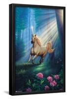 Kirk Reinert - Secret Forest Unicorn-Trends International-Framed Poster