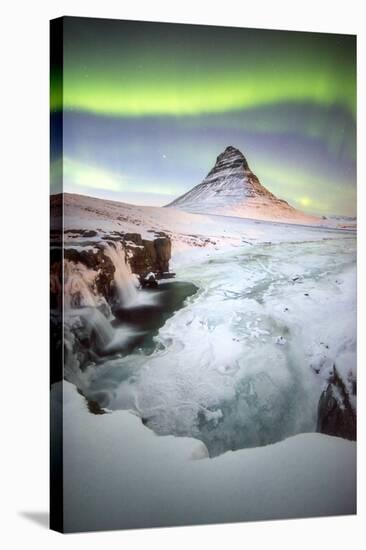 Kirkjufell Green Arch-Philippe Manguin-Stretched Canvas