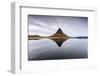 Kirkjufell Mountain reflects itself on the Atlantic waters in Snaefellsnes peninsula, Western Icela-ClickAlps-Framed Photographic Print