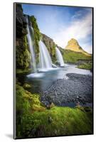 Kirkjufell Mountain, Snaefellsnes Peninsula, Iceland. Landscape with Waterfalls-Francesco Riccardo Iacomino-Mounted Photographic Print