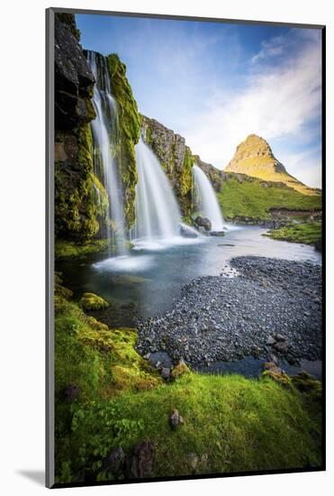 Kirkjufell Mountain, Snaefellsnes Peninsula, Iceland. Landscape with Waterfalls-Francesco Riccardo Iacomino-Mounted Photographic Print