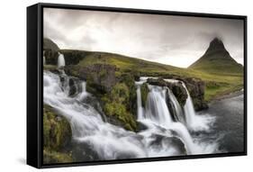 Kirkjufellfoss Panorama-Danny Head-Framed Stretched Canvas