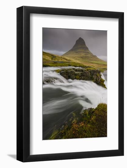 Kirkjufellsfoss in autumn on the Snaefellsness Peninsula, Iceland, Polar Regions-Jon Reaves-Framed Photographic Print