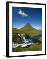 Kirkjufellsfoss Waterfalls and Mt Kirkjufell, Grundarfjordur on Snaefellsnes Peninsula, Iceland-Arctic-Images-Framed Photographic Print