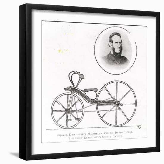 Kirkpatrick Macmillan and His Dandy Horse-null-Framed Photographic Print